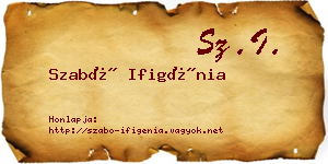 Szabó Ifigénia névjegykártya